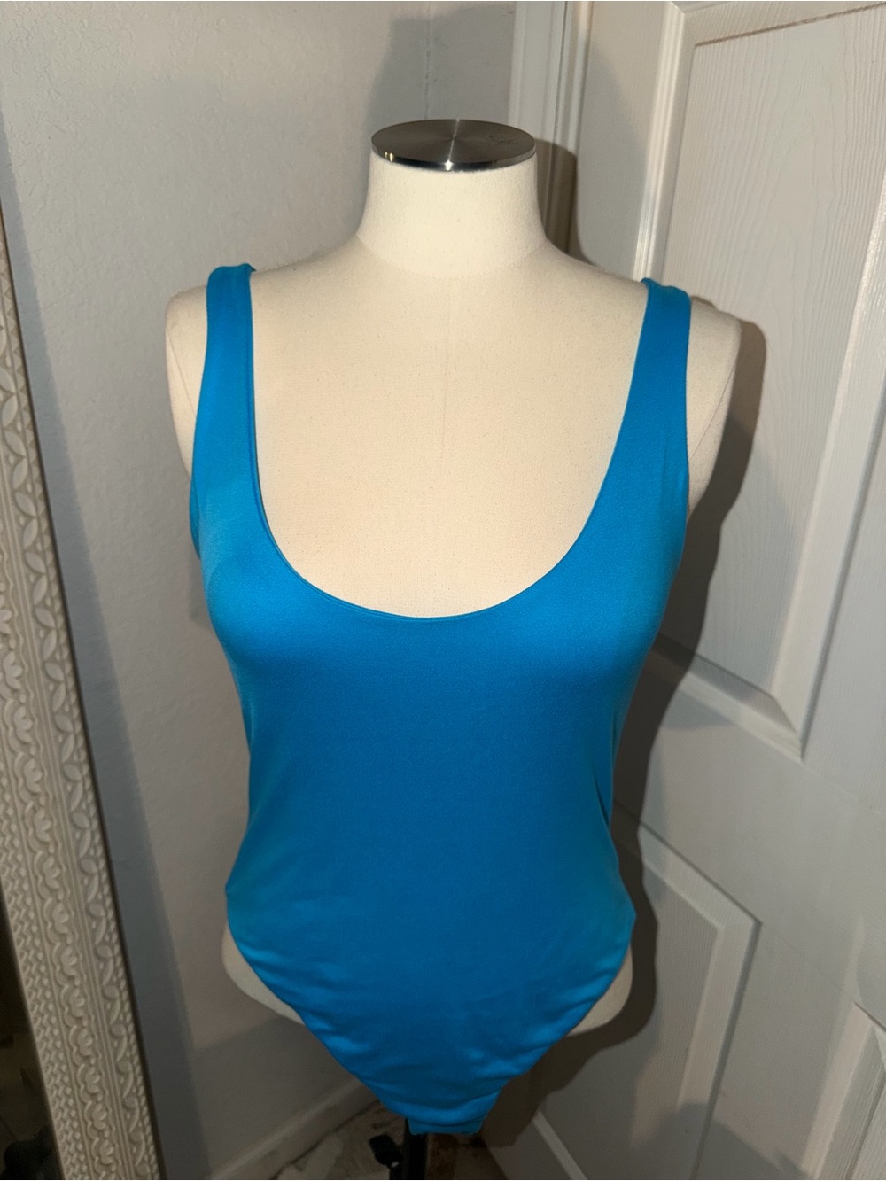 Heart Hips Bright Turquoise Scoop Neck Tank Bodysuit